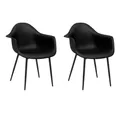 Produktbild: vidaXL Esszimmerstuhl Esszimmerstühle 2 Stk. Schwarz PP (2 St)