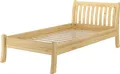 Produktbild: Gästebett Einzelbett Echtholzbett 100x200 hohe Sitzkante Kiefer massiv V-60.61-10Rollrost inkl.