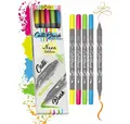 Produktbild: ONline Kalligraphie-Stift Calli Brush Pens Neon 5er Etui 19078 Kalligrafie+Pinselspitze
