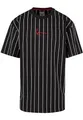 Produktbild: Karl Kani Herren KKMQ32063BLK Small Signature Pinstripe Tee Black blk/wht/red, L