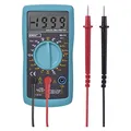 Produktbild: EMOS Digitaler Multimeter mit Messspitzen und Etui, AC/DC/Widerstand Spannungsprüfer, Volttester, Spannungstester mit Batterie, Blau