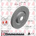 Produktbild: ZIMMERMANN 2x Bremsscheibe vorne Ø345 mm Innenbelüftet Gelocht für Audi A4