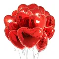 Produktbild: Ballons Herz Helium | FVCENT 30 Stück Herz Helium Luftballons Herzluftballons Heliumballon Folienballon Hochzeit Folienluftballon Geeignet für Geburtstag Brautdusche Valentinstag (rot)