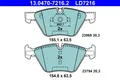 Produktbild: ATE 13.0470-7216.2 Brake Pad Set, disc brake for ,BMW
