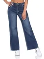 Produktbild: Hailys Damen Wide Leg Jeans Hose 7/8 Ju44lina Jeanshose mit weitem Bein KAX-PO2303049-A Dblue XL