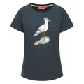 Produktbild: derbe Sturmmöwin - Damen T-Shirt, Größe:S, Farbe:Navy/skyride