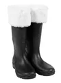 Produktbild: thetru Kostüm Nikolausstiefel, Robuste Gummistiefel mit Stoffborte für Weihnachtsmann und Nikolaus