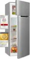 Produktbild: Exquisit Kühl-Gefrierkombination KGC270-45-040E | 206l | Gefrierfach oben | inoxlook | Energieklasse E | 143x55x58 cm, E (Spektrum A bis G)
