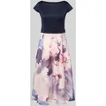 Produktbild: Swing Cocktailkleid mit floralem Muster in Marine, Größe 40