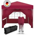 Produktbild: Kronenburg Faltpavillon 3x3m - Wasserfest, UV-Schutz 50+, 4 Seitenteile, rot - Rot