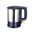 Produktbild: Unold 18018 Wasserkocher - Edelstahl Kettle, Blau 1,5 L, EU Stecker, 2200 W, Blitzkocher, 360° drehbarer Edelstahl Sockel, Trockengehschutz, Abschaltautomatik, integrierter Kalkfilter