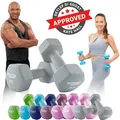 Produktbild: Miweba Sports Gymnastikhanteln 2er-Set NKH100, bodenschonend, 0,5-10 kg, Anti-Rutsch-Oberfläche (Grau, 2x 8,0 Kg)