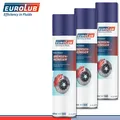 Produktbild: EuroLub 3 x 600 ml Bremsenreiniger Spray auch für Bremse Kupplung Getriebe Glas