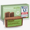 Produktbild: Humuserde I Kokoserde für Pflanzen 10 x 650g - 90L Kokoserde I Erde aus Kokosfasern I 100% natürlich & biologisch abbaubar I nährstoffarme Anzuchterde torffrei & ungedüngt für Hochbeete & Terrarien