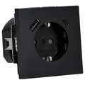 Produktbild: Busch Jaeger 20EUCB2USBAC-45M Steckdose USB AC Safety+ Art-Linear Schwarz Matt