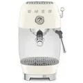 Produktbild: Smeg ECF03CREU - Manuelle Espressomaschine mit Cold Brew-Funktion, Creme, 50 ́s Style