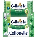 Produktbild: Cottonelle Feuchtes Toilettenpapier, Wohltuende Sauberkeit, Mit prebiotischer Lotion, Biologisch Abbaubar, Plastikfrei, Wiederverschließbar, 12 x 42 Feuchttücher