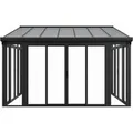 Produktbild: Juskys Wintergarten 292 x 428 x 312 cm mit Acrylverglasung und Verschließbaren Schiebetüren Dunkelgrau