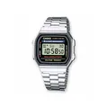 Produktbild: Casio A168W-1 Mens Casual Classic Black Faced/Metal-Band zu sehen