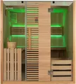 Produktbild: HOME DELUXE - Traditionelle Sauna - OMAHA - 180 x 150 x 200 cm - für 4 Personen - Fichtenholz, inkl. Saunaofen I Dampfsauna Aufgusssauna