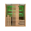 Produktbild: Home Deluxe - Traditionelle Sauna - Omaha - 180 x 150 x 200 cm - für 4 Personen - Fichtenholz, inkl. Saunaofen I Dampfsauna Aufgusssauna