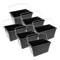 Produktbild: GarPet Farbeimer 6 Stück 12 L leer mit Ausgießer Skala Eckig Kunststoff Misch Maler Eimer Kübel