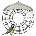 Produktbild: WILDLIFE HOME Meisenknödel Futterring silbern I Meisenknödelhalter Metall, Futtersäule für Vögel zum Aufhängen Garten & Balkon - ökologische Vogelfütterung ohne Netz