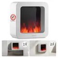 Produktbild: KAMINIO Elektrischer Tischkamin Mia XL - Dekoratives Elektro-Tischfeuer mit 3D-Flammeneffekt, ausdauerndem Akku für Portable Nutzung (Weiß, 16