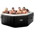 Produktbild: INTEX 28462 - Whirlpool - PureSPA Jet + Bubble Deluxe (octagon,onyx black, Ø218 außen/Ø168cm innen) App Steuerung