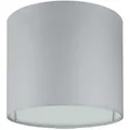 Produktbild: Wogati® Premium Lampenschirm E14/E27 Baumwolle | Grau | Ø14cm Höhe 12,3cm | Für Stehlampe, Hängelampe Und Tischlampe