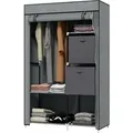 Produktbild: HOMCOM Stoffschrank mit Schubladen Reißverschluss Dunkelgrau 102 x 42,5 x162,5cm