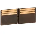 Produktbild: LEAS Dollar- & Money Clip Geldscheinklammer dünn im Vintage-Style Echt-Leder, braun Vintage-Collection