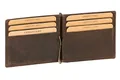 Produktbild: LEAS Dollar- & Money Clip Geldscheinklammer dünn im Vintage-Style Echt-Leder, braun Vintage-Collection