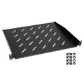 Produktbild: HMF 65499 Fachboden für Serverschrank ab 600 mm Schranktiefe | 19 Zoll | 1 HE | 400 mm Einbautiefe | Schwarz