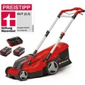 Produktbild: Einhell Rasenmäher GP-CM 36/450, Akku, 2x 18V / 4Ah, 2 Akkus, Ladegerät und Fangkorb 45L