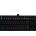 Produktbild: Logitech Clicky G Pro Mechanical Gaming Tastatur Schwarz Beleuchtet Keyboard