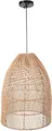 Produktbild: VIVANNO Hängeleuchte Rattan PURE Rund - Beige Geflochten, ohne Leuchtmittel, 30x53 cm