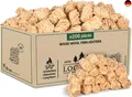 Produktbild: Log Barn Natürliche Anzündwolle - 200 Stück, Öko Anzünder Holzwolle für Holzö