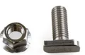 Produktbild: NAKA Hammerkopfschraube inkl. Mutter M10 Photovoltaik-Aluprofil A2-70, Edelstahlschraube zur Befestigung von Solarmodul-Halterung, Halfenschraube für PV-Modul-Halterung Montageschiene 28/15 25mm