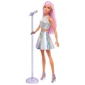 Produktbild: Barbie Pop-Star-Puppe mit rosa Haaren - Sängerin mit Mikro und Rock - JCW42