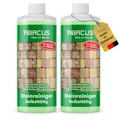 Produktbild: ABACUS® Steinreiniger, selbsttätiger Algenentferner & Flechtenentferner für Stein & Pflaster, 40% Wirkstoff, gegen Flechten & Algen auf Pflastersteinen & Steinplatten – Steinreiniger 2x 1000 ml (8092)
