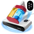 Produktbild: CLEANmaxx Milbensauger für Matratzen mit UV-C-Licht, Rotation | Matratzenreiniger mit HEPA-Filter, entfernt 99,9% Aller Milben | Matratzensauger mit Ultraschall, Hitze & Vibration