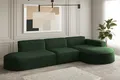 Produktbild: Ecksofa Designersofa PALMA in Stoff Opera Velvet Grün Ottomane Rechts
