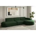 Produktbild: Ecksofa Designersofa palma in Stoff Opera Velvet Grün Ottomane Rechts
