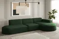 Produktbild: Ecksofa Designersofa PALMA in Stoff Opera Velvet Grün Ottomane Rechts