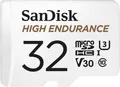 Produktbild: SanDisk High Endurance Monitoring microSDHC-Karte 32GB Class 10, UHS-I, UHS-Class 3, v30 Video Speed Class inkl. SD-Adapter