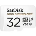 Produktbild: SanDisk High Endurance 32 GB microSD Speicherkarte weiß, UHS-I (U3), Class 10, V