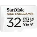 Produktbild: SanDisk High Endurance 32 GB microSDHC, Speicherkarte, weiß