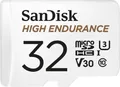Produktbild: SanDisk High Endurance microSDHC Speicherkarte 32 GB + Adapter (100 MB/s Lesen)