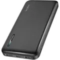 Produktbild: Power-Bank 10000mAh 2x USB-A USB-C Schnelllader mobiler Akku Batterie Zusatzakku schwarz - Schwarz